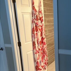 Tropical Leaf Print Dress